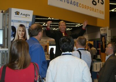 tim hall corporate magician performs magic at trade show version 1