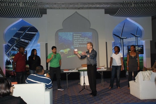 tim-hall-the-team-building-magician-leading-a-team-building-activity